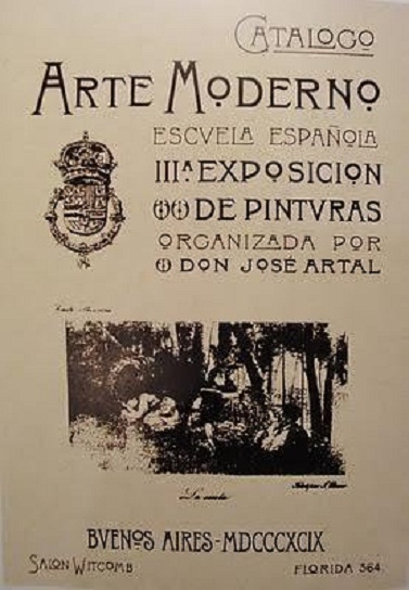 Cartel Exposición Salón Witcomb. 1899