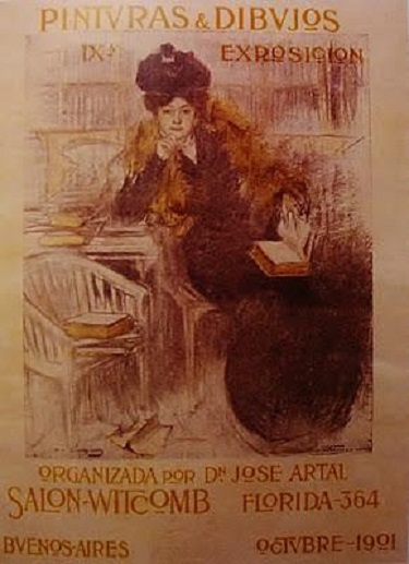 Cartel Exposición Salón Witcomb. 1901. Ramón Casas
