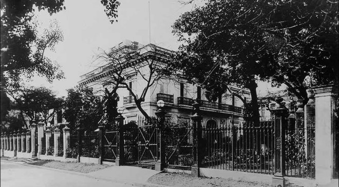 Quinta de Toca, en la Avenida Carlos III, sede del Museo Nacional en 1917.