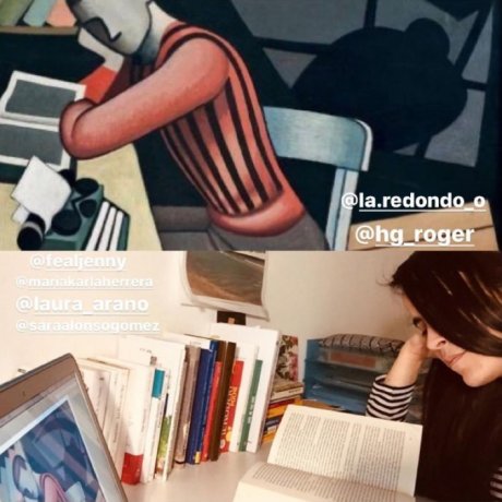 Usuario Instagram, Recreación de la obra "El intelectual o Joven intelectual, 1937", 2020