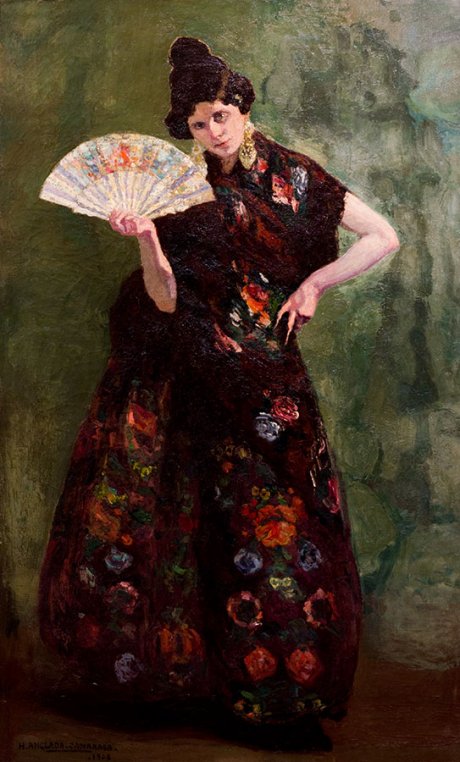 Hermenegildo Anglada Camarasa, Valenciana con Abanico, 1908