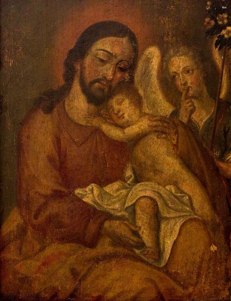 Anónimo, San José y niño
