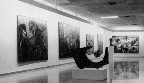 Vista de las galerías de arte cubano en 1968.