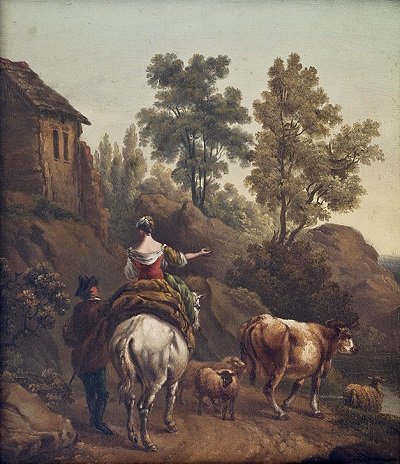 Comentario de obra "Paisaje con pareja de aldeanos y ganado"