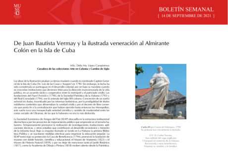 De Juan Bautista Vermay y la ilustrada veneración al Almirante Colón en la Isla de Cuba