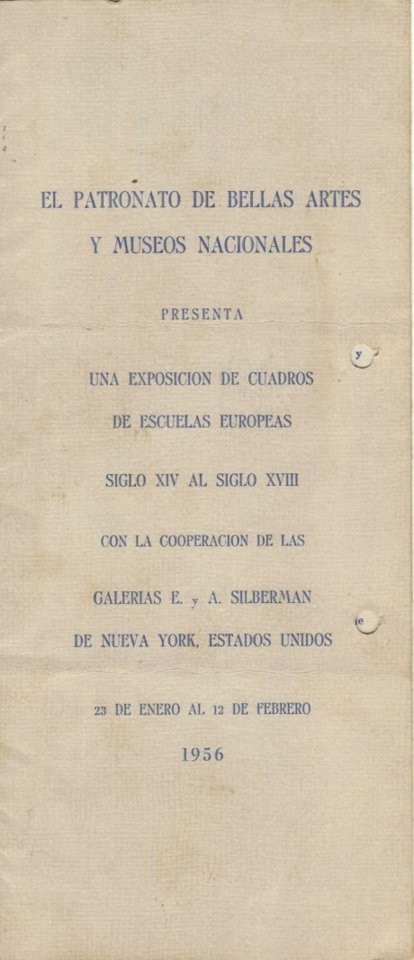 Exposición de cuadros de escuelas europeas