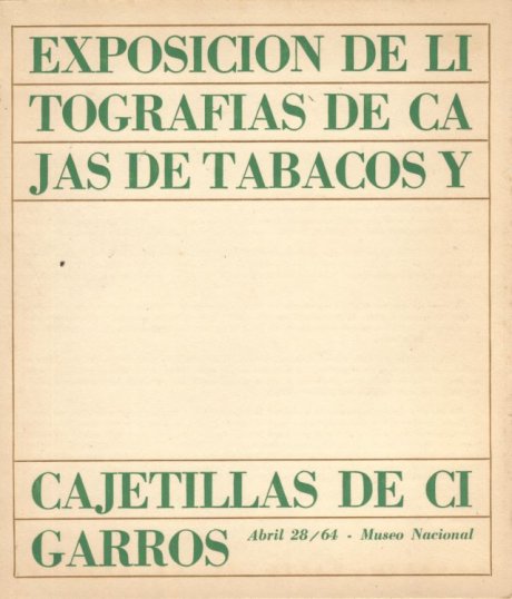 Exposición de litografías de cajas de tabacos y cajetillas de cigarros