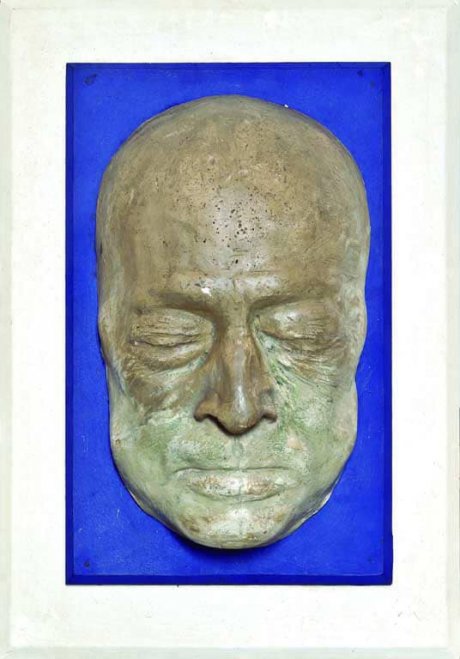 Mascarilla mortuoria de Don Felipe Poey Miguel Melero y Rodríguez (La Habana, 1836-1907) Vaciado sobre yeso y papel; 24.5 x 14.8 x 10 cm Colección Museo Nacional de Historia Natural de Cuba