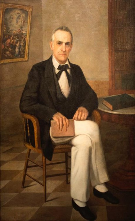 Juan Francisco W. Cisneros Guerrero (San Salvador, El Salvador, 1823-La Habana, 1878) Ficha técnica:  Retrato de Dn. José de la Luz y Caballero Óleo sobre tela; 158 x 101,5 cm