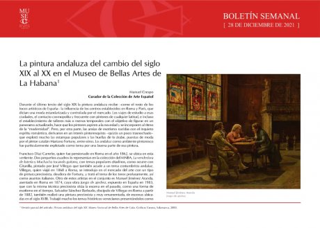 La pintura andaluza del cambio del siglo XIX al XX en el Museo de Bellas Artes de La Habana