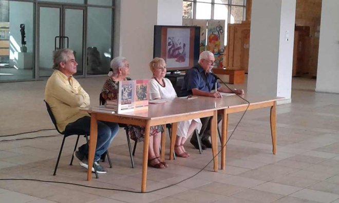 De izquierda a derecha Jorge Fernández, Margarita Ruiz, Dolores Rodríguez y José Veigas