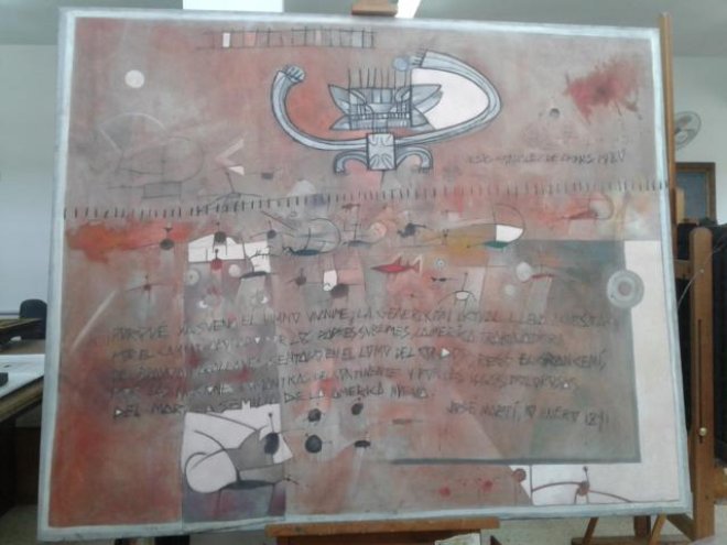 De restauración para sala temporal, obras del artista de Jesús de Armas