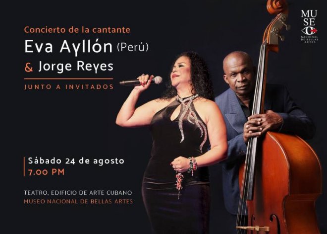 Concierto de la cantante peruana Eva Ayllón junto al contrabajista jorge reyes