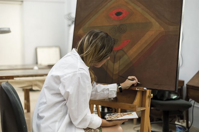 De restauración para sala temporal, obras del artista de Jesús de Armas