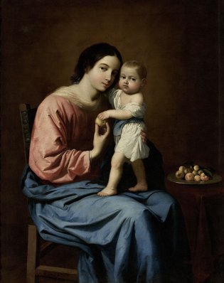 Francisco de Zurbarán, La Virgen y el Niño de la manzana, 1660