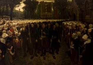 Jules Breton, Procesión del Perdón en Bretaña, 1869