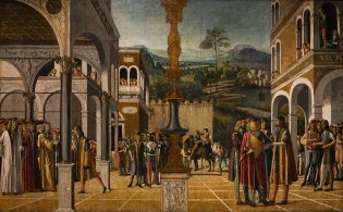 Vittore Carpaccio (Istria Venecia ca.1460-ca.1526), La recepción de un legado, 1490