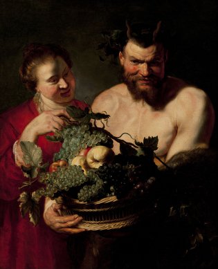 Taller de Peter Paulus Rubens, Fauno y muchacha, 1620
