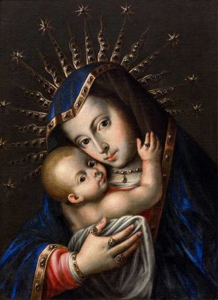Escuela novohispana, La Virgen y el Niño