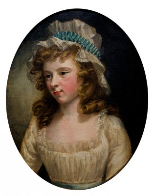 William Beechey (Budford 1753-Londres 1839), Tetrato de niña, 1790