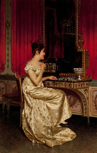 Vittorio Reggianini (Módena, Muchacha frente a un espejo