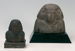 Anónimo, Parte superior  de dos esculturas de funcionarios, 380
