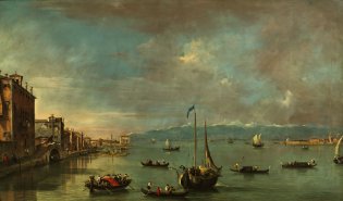 Francesco Guardi (Venecia, 1712-1793), Escena veneciana: la Laguna frente a las Fondamenta Nuove
