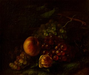 George Henry Hall, Naturaleza muerta con frutas, -1