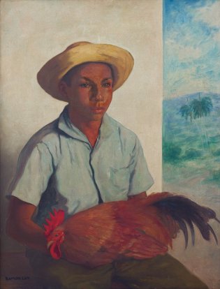 Ramón Loy, Niño con gallo, 1925