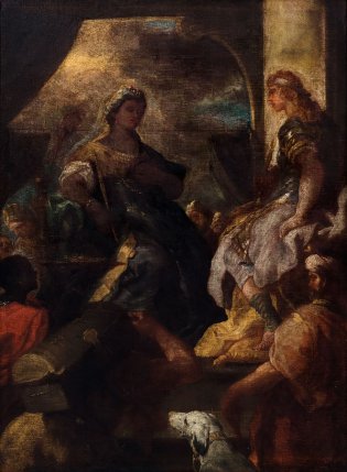 Luca Giordano llamado Fa Presto / Il Fulmine (Nápoles 1632-1705), Salomón y la reina de Saba
