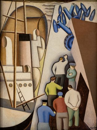 Marcelo Pogolotti, El muelle o Dockers, 1934