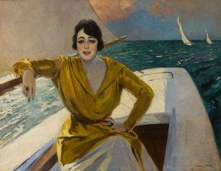 Julio Vila Prades, Muchacha en velero, 1919