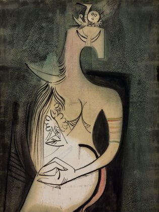 Wifredo Lam, Mujer sentada, 1949