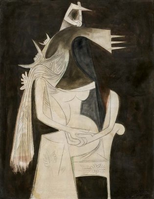 Wifredo Lam, Mujer sentada, 1955