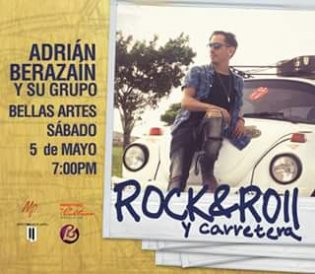 Concierto de Adrián Berazaín y su grupo, presentando su CD "Rock & Roll y Carretera"