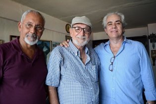 De izquierda a derecha Roberto Cobas, Lino Betancourt y Jorge Fernández