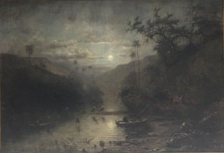 Noche de Luna en el río Canímar