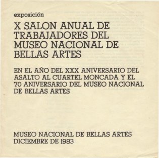 X Salón Anual de Trabajadores del Museo Nacional de Bellas Artes